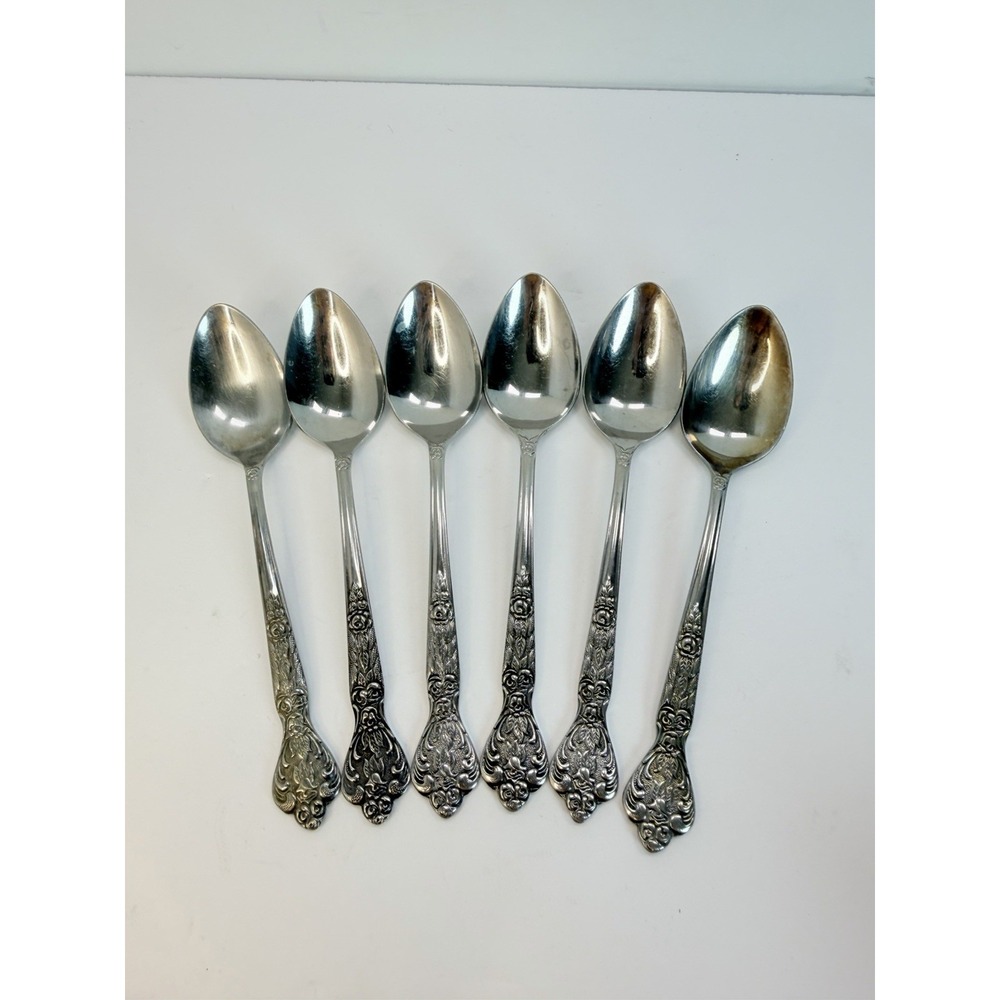 MSI Japan Versailles Pattern Stainless Steel Teaspoons Lot 6 Flatware